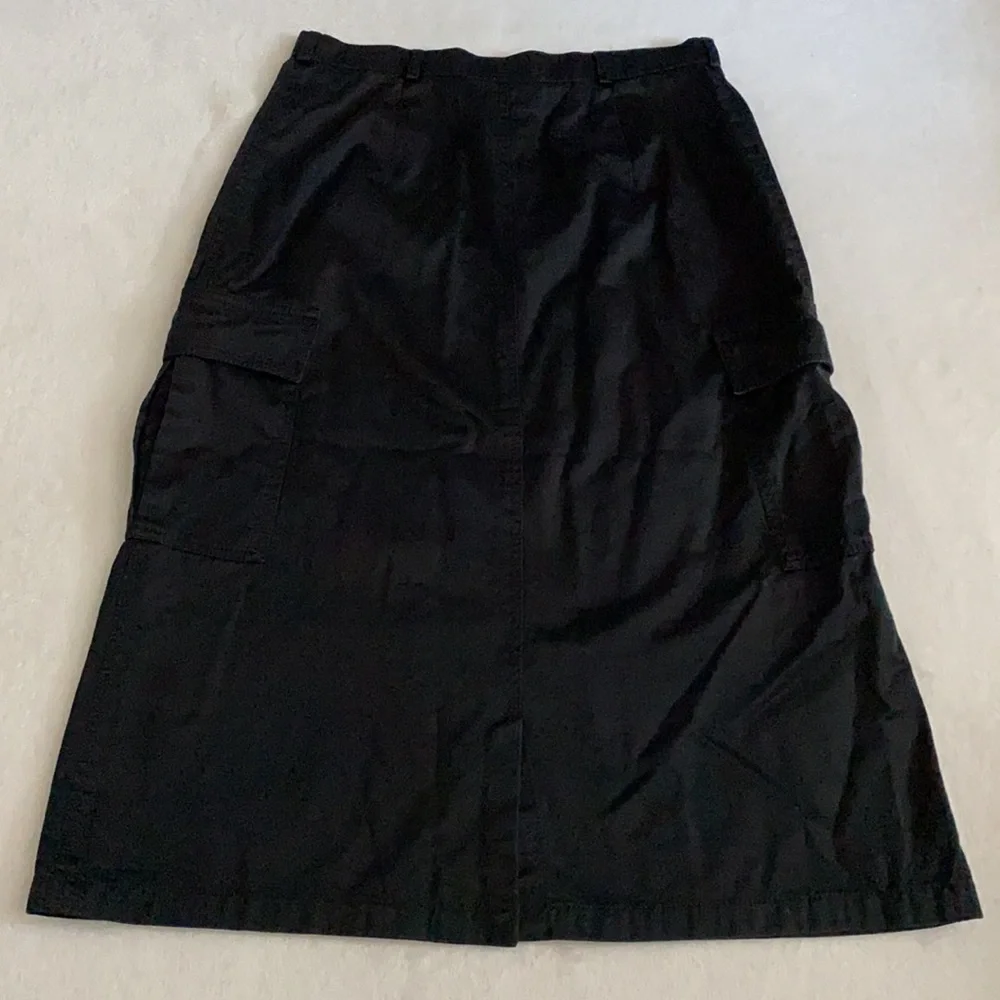 {VTG} Future Ozbek | 90s Bergdorf Goodman Sateen Midi Cargo Skirt Purple Label - Picture 13 of 16